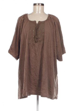 Дамска блуза Janina, Размер 5XL, Цвят Кафяв, Цена 19,00 лв.
