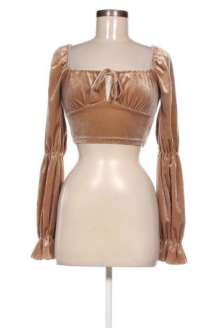 Дамска блуза SHEIN, Размер XS, Цвят Кафяв, Цена 9,50 лв.