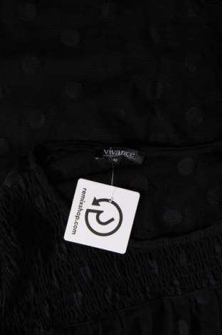 Γυναικεία μπλούζα Vivance, Μέγεθος L, Χρώμα Μαύρο, Τιμή 6,46 €