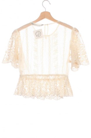 Дамска блуза Zara, Размер XS, Цвят Екрю, Цена 20,00 лв.
