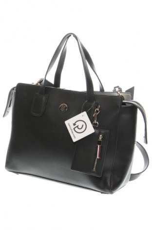 Дамска чанта Tommy Hilfiger, Цвят Черен, Цена 225,99 лв.