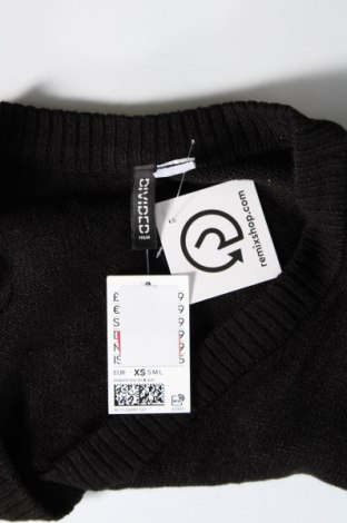 Damen Strickjacke H&M Divided, Größe XS, Farbe Schwarz, Preis € 16,01