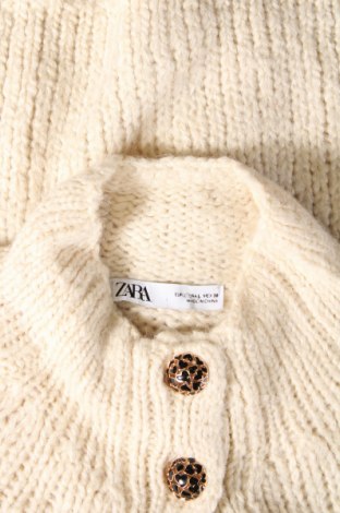 Дамска жилетка Zara, Размер L, Цвят Екрю, Цена 12,69 лв.
