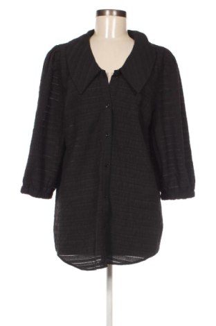 Γυναικείο πουκάμισο Free Quent, Μέγεθος XL, Χρώμα Μαύρο, Τιμή 11,57 €