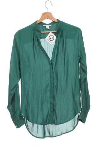 Γυναικείο πουκάμισο H&M, Μέγεθος XS, Χρώμα Πράσινο, Τιμή 12,83 €