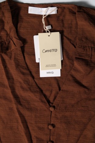 Γυναικείο πουκάμισο Mango, Μέγεθος XS, Χρώμα Καφέ, Τιμή 15,98 €