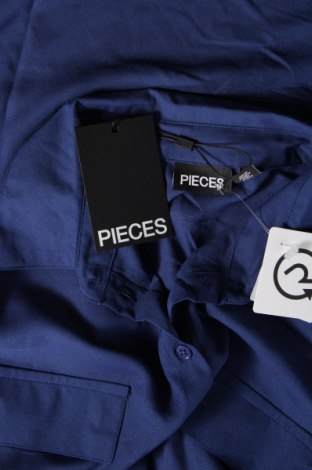 Дамска риза Pieces, Размер XS, Цвят Син, Цена 13,99 лв.