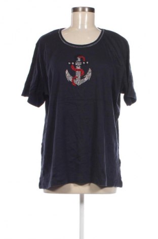 Γυναικείο t-shirt Denim&Co., Μέγεθος XL, Χρώμα Μπλέ, Τιμή 8,04 €