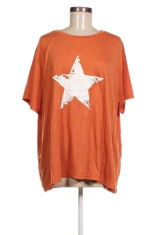 Дамска тениска SHEIN, Размер 4XL, Цвят Оранжев, Цена 13,00 лв.