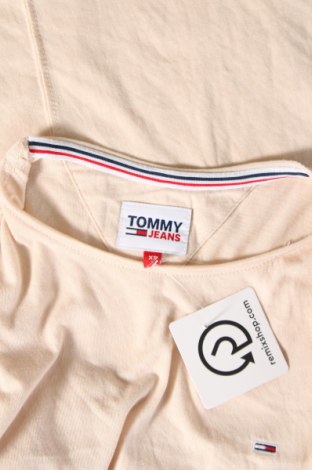 Damski T-shirt Tommy Jeans, Rozmiar XS, Kolor ecru, Cena 76,99 zł