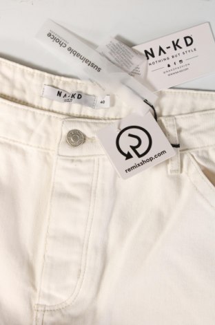 Dámské džíny  NA-KD, Velikost XL, Barva Bílá, Cena  404,00 Kč
