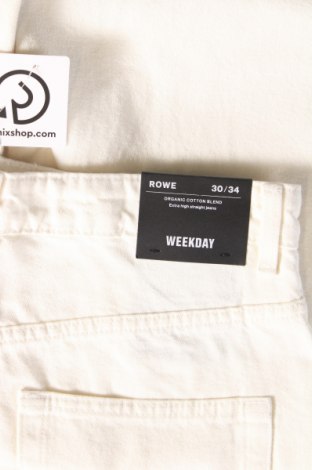 Damen Jeans Weekday, Größe L, Farbe Weiß, Preis € 11,99