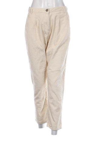 Pantaloni de velvet de femei, Mărime M, Culoare Ecru, Preț 73,98 Lei