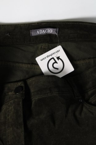 Γυναικείο κοτλέ παντελόνι Adagio, Μέγεθος XL, Χρώμα Πράσινο, Τιμή 9,87 €