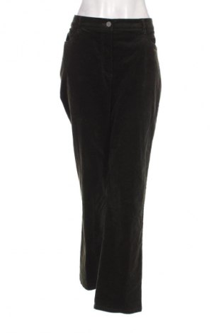 Pantaloni de velvet de femei Adagio, Mărime XL, Culoare Verde, Preț 95,39 Lei