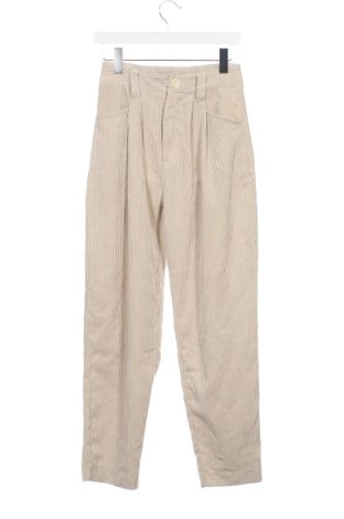 Pantaloni de velvet de femei Gina Tricot, Mărime XS, Culoare Bej, Preț 39,97 Lei