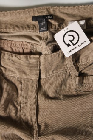 Pantaloni de velvet de femei H&M, Mărime M, Culoare Bej, Preț 43,88 Lei