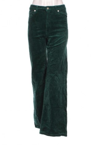 Pantaloni de velvet de femei H&M Divided, Mărime S, Culoare Verde, Preț 95,39 Lei