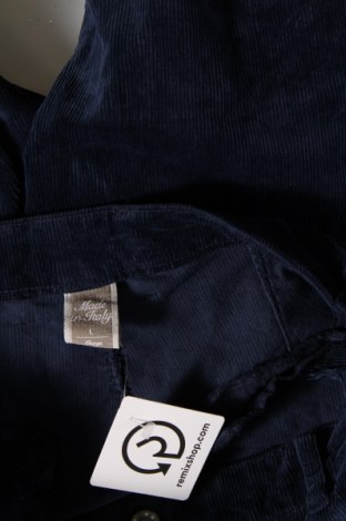 Pantaloni de velvet de femei Made In Italy, Mărime L, Culoare Albastru, Preț 52,46 Lei