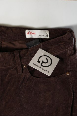 Pantaloni de velvet de femei S.Oliver, Mărime L, Culoare Maro, Preț 67,44 Lei