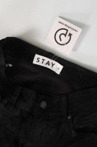 Γυναικείο κοτλέ παντελόνι Stay, Μέγεθος XS, Χρώμα Μαύρο, Τιμή 8,07 €