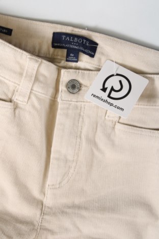 Pantaloni de velvet de femei Talbots, Mărime S, Culoare Ecru, Preț 25,99 Lei