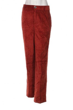 Pantaloni de velvet de femei Zara, Mărime M, Culoare Roșu, Preț 44,41 Lei