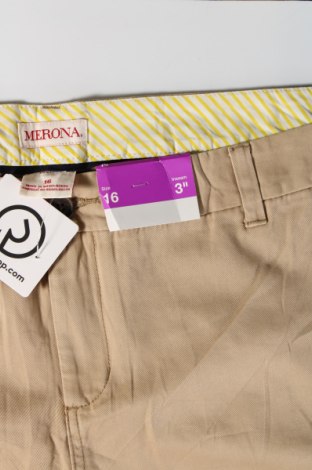 Pantaloni scurți de femei Merona, Mărime XXL, Culoare Bej, Preț 71,38 Lei