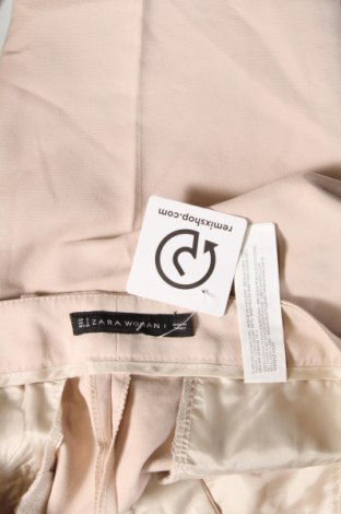 Дамски панталон Zara, Размер S, Цвят Бежов, Цена 14,58 лв.