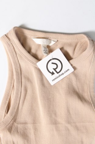 Damska koszulka na ramiączkach H&M, Rozmiar XS, Kolor Beżowy, Cena 16,63 zł