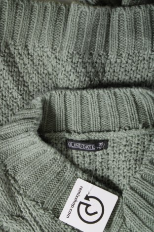 Дамски пуловер Blind Date, Размер S, Цвят Зелен, Цена 15,08 лв.