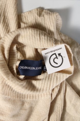 Дамски пуловер Calvin Klein Jeans, Размер S, Цвят Бежов, Цена 53,30 лв.