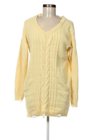 Дамски пуловер Derek Heart, Размер XL, Цвят Жълт, Цена 29,00 лв.