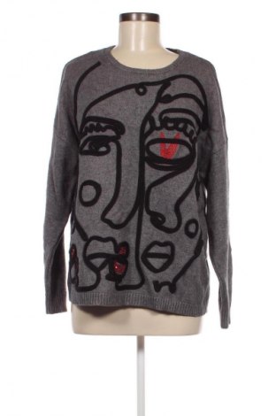 Дамски пуловер Desigual, Размер L, Цвят Сив, Цена 46,50 лв.