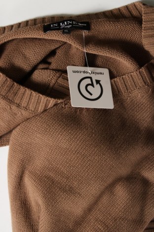 Damski sweter In Linea, Rozmiar XL, Kolor Brązowy, Cena 65,57 zł
