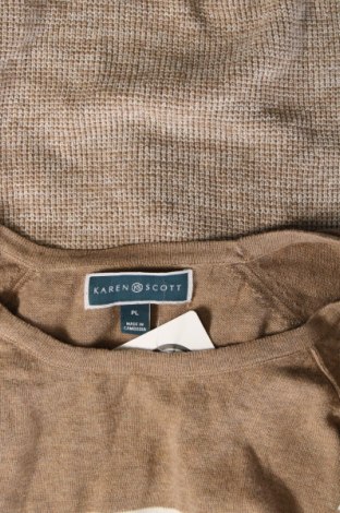 Γυναικείο πουλόβερ Karen Scott, Μέγεθος L, Χρώμα  Μπέζ, Τιμή 9,33 €