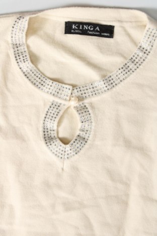 Γυναικείο πουλόβερ Kinga, Μέγεθος XL, Χρώμα Εκρού, Τιμή 15,72 €