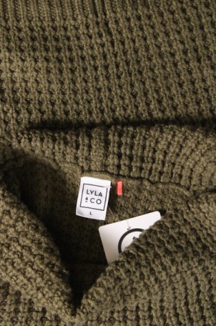 Дамски пуловер Lyla & Co, Размер L, Цвят Зелен, Цена 12,65 лв.