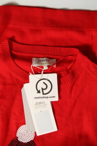 Pulover de femei ONLY, Mărime L, Culoare Roșu, Preț 112,17 Lei