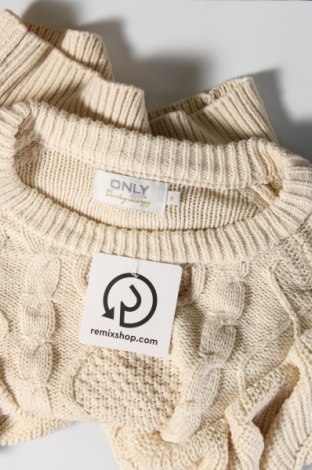 Дамски пуловер ONLY, Размер S, Цвят Екрю, Цена 14,85 лв.