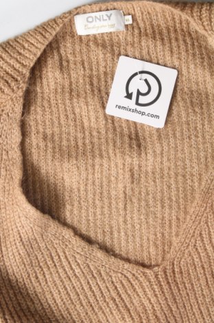 Дамски пуловер ONLY, Размер M, Цвят Бежов, Цена 14,85 лв.