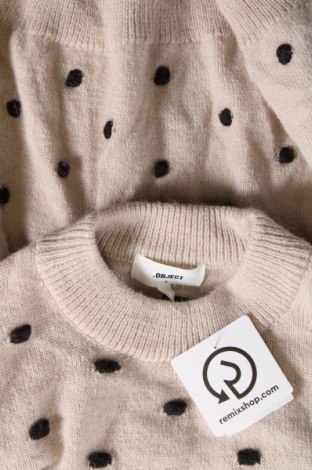 Дамски пуловер Object, Размер L, Цвят Бежов, Цена 22,55 лв.