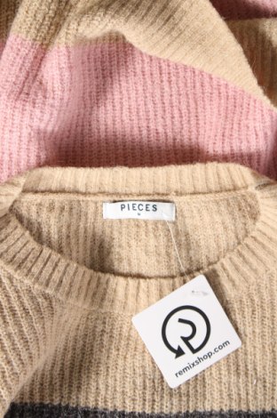 Дамски пуловер Pieces, Размер M, Цвят Многоцветен, Цена 14,85 лв.
