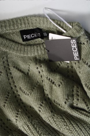 Дамски пуловер Pieces, Размер XL, Цвят Зелен, Цена 35,34 лв.