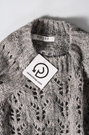 Дамски пуловер Pieces, Размер XS, Цвят Сив, Цена 14,85 лв.