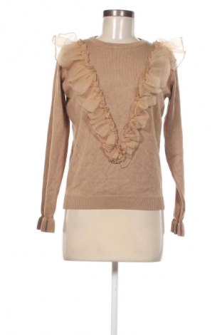 Дамски пуловер Qed London, Размер S, Цвят Кафяв, Цена 22,55 лв.
