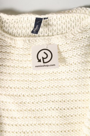 Дамски пуловер S.Oliver, Размер M, Цвят Бял, Цена 22,55 лв.