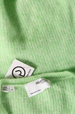 Дамски пуловер Selected Femme, Размер S, Цвят Зелен, Цена 26,65 лв.