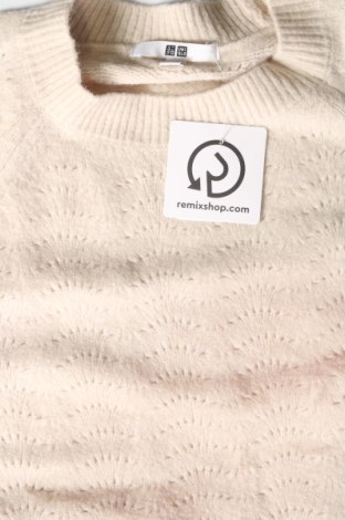 Дамски пуловер Uniqlo, Размер S, Цвят Бежов, Цена 22,55 лв.