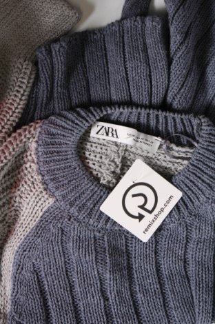 Дамски пуловер Zara, Размер M, Цвят Син, Цена 14,85 лв.